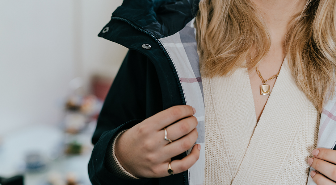 Emily Hunt styling the SS20 tartan collection Emily Hunt styling the lucie knit