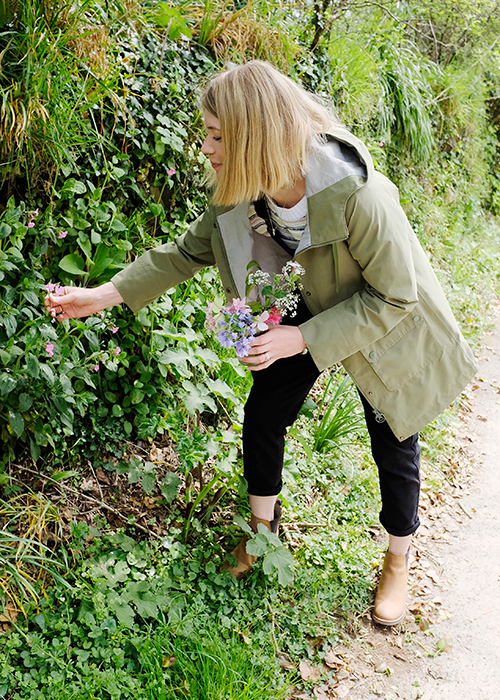 Lee Foster-Wilson gathering flowers