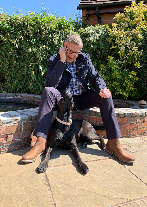 Dogfather Graeme Hall with his dog Lily