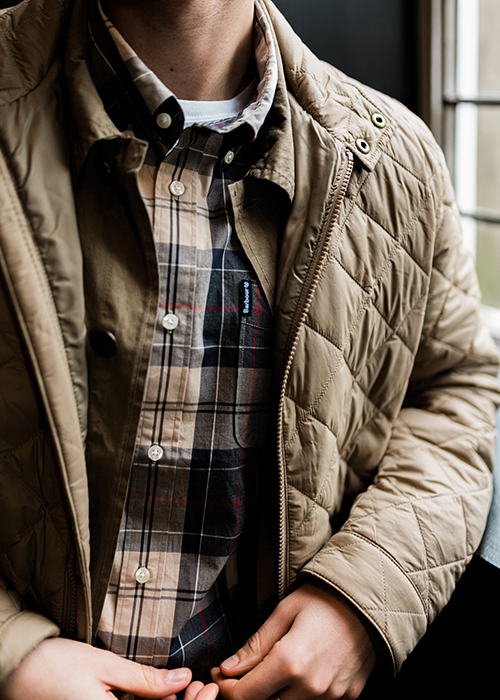 Barbour tartan jacket mens on sale