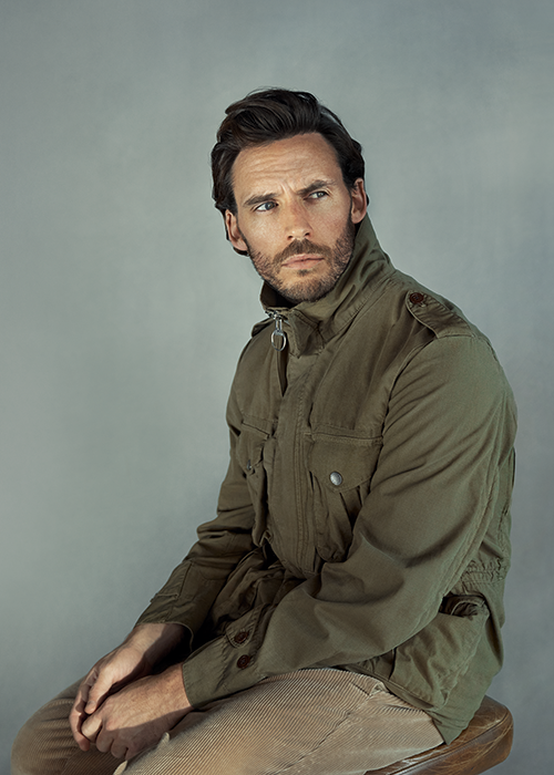 Sam Claflin wears Barbour Gold Standard SS21 collection