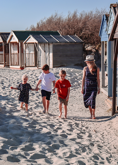 Sarah-Jane and family wear the Summer Shop collection while on their great British staycation at the beach