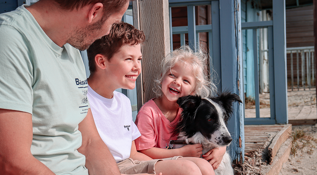 Matthew and family wear the Barbour SS21 collection for their great British staycation at the beach