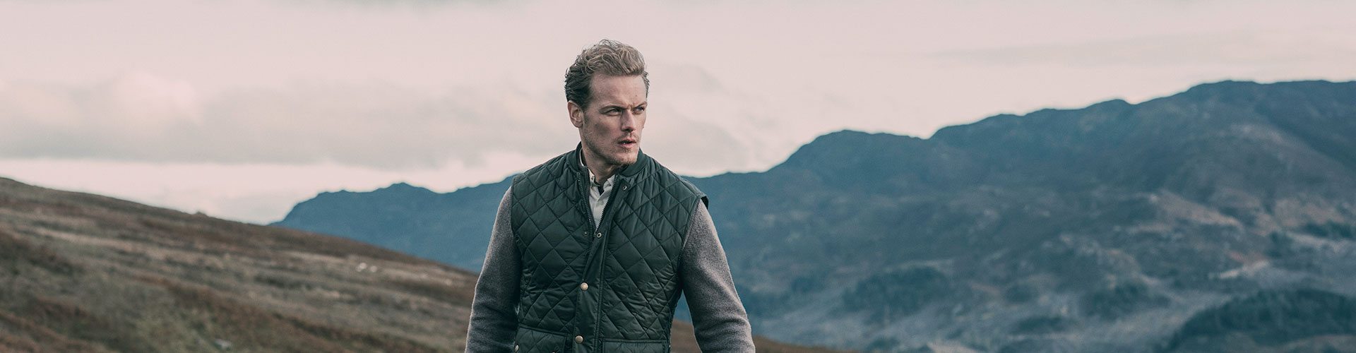 sam heughan for barbour