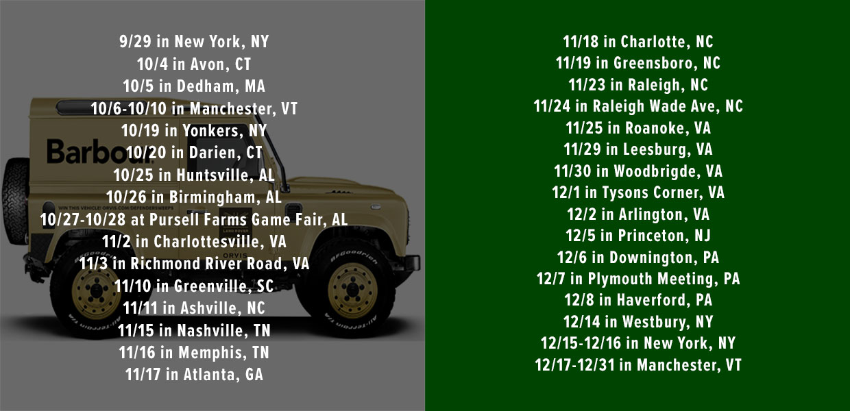 Land Rover Tour Dates