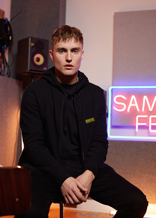 Sam Fender wears the AW20 Barbour International menswear collection
