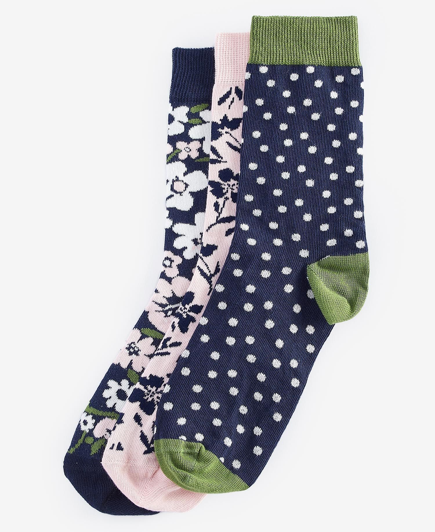 Barbour Floral Sock Gift Set