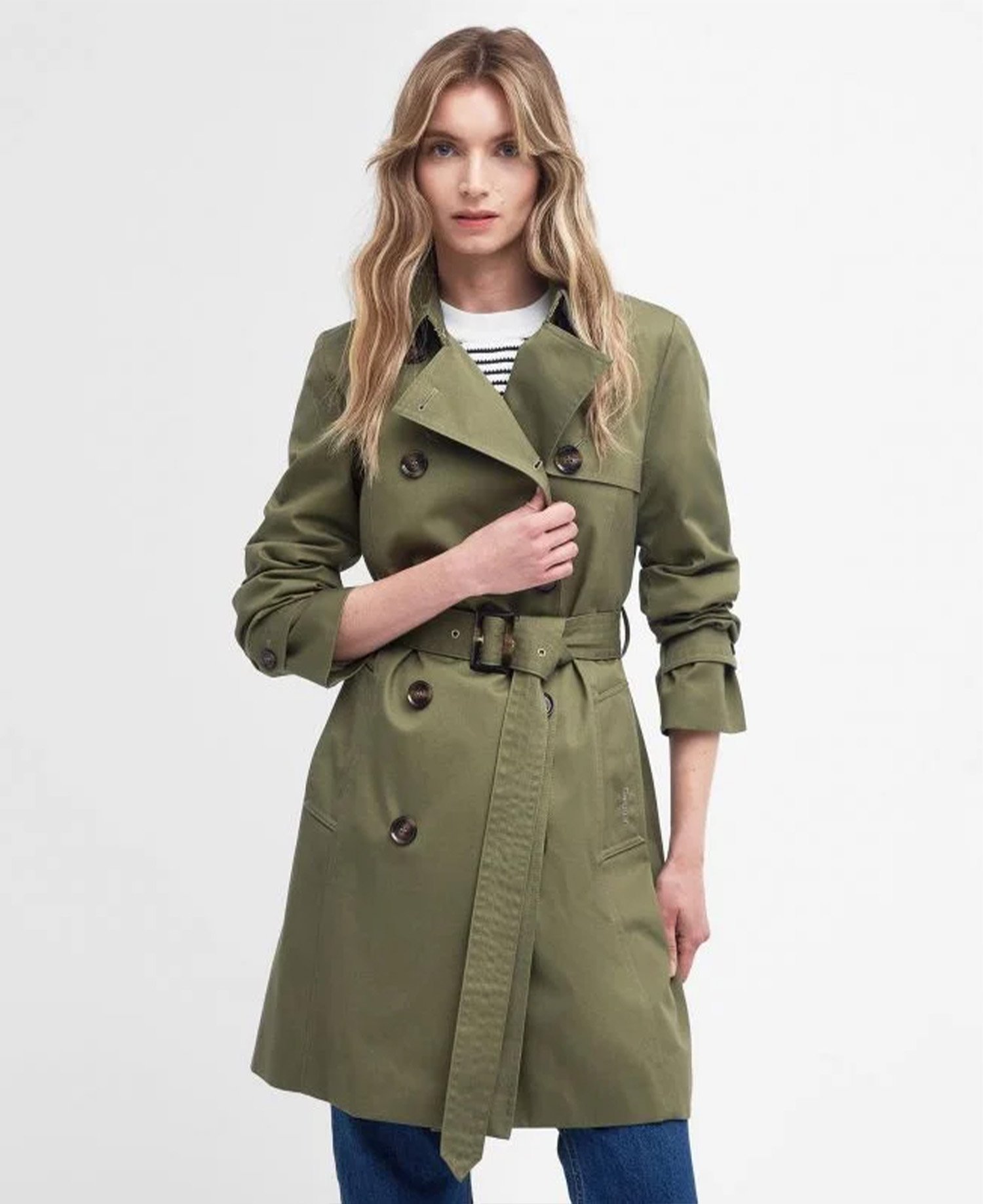 Barbour Short Greta Showerproof Trench Coat