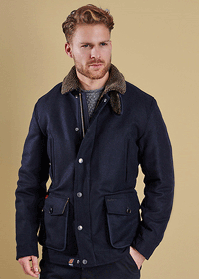 barbour wool coat