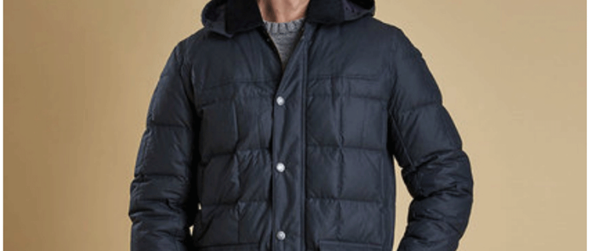 barbour padded wax jacket