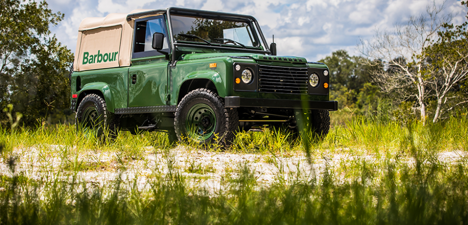 land rover defender barbour