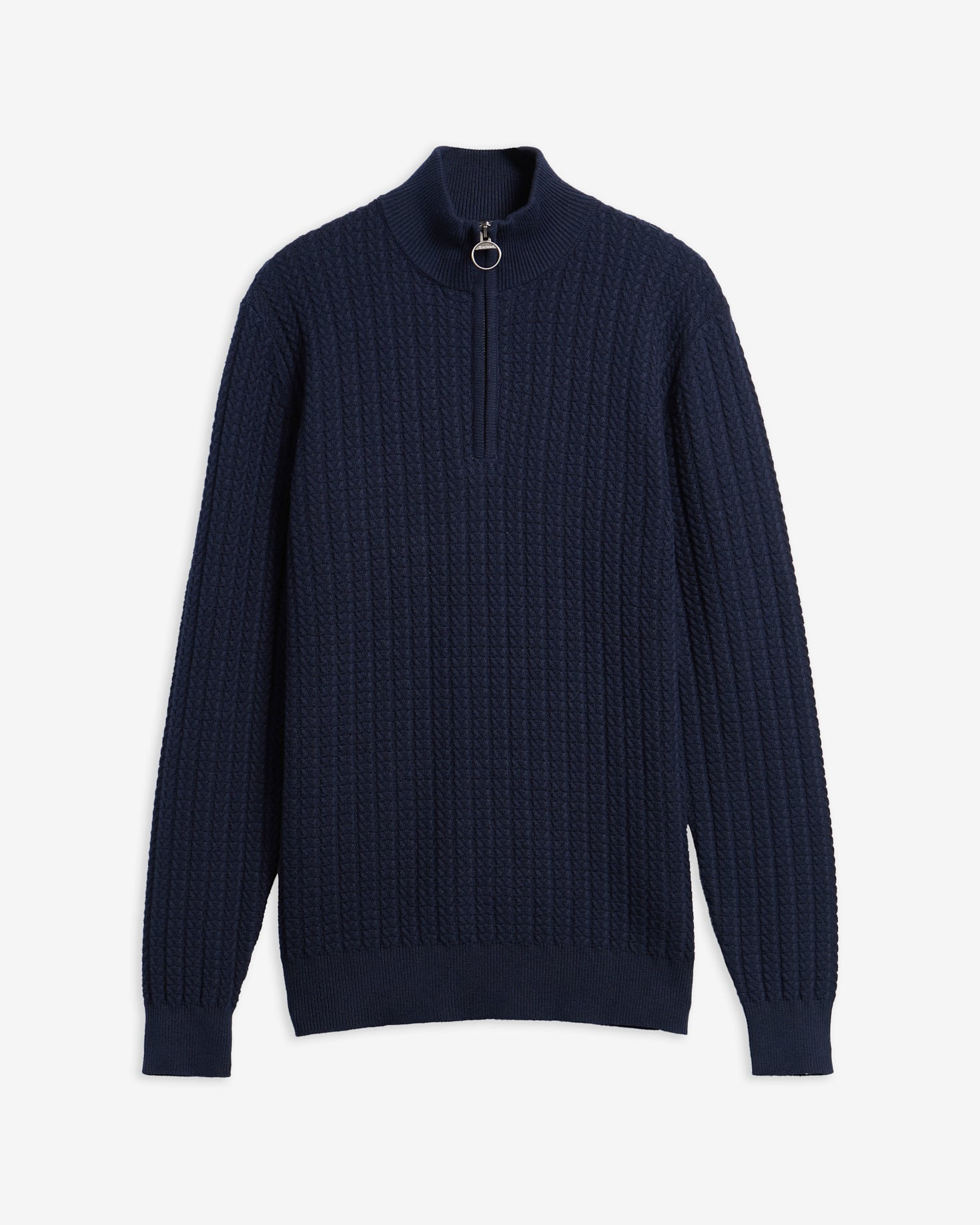 Herringbone Half-Zip Jumper Navy