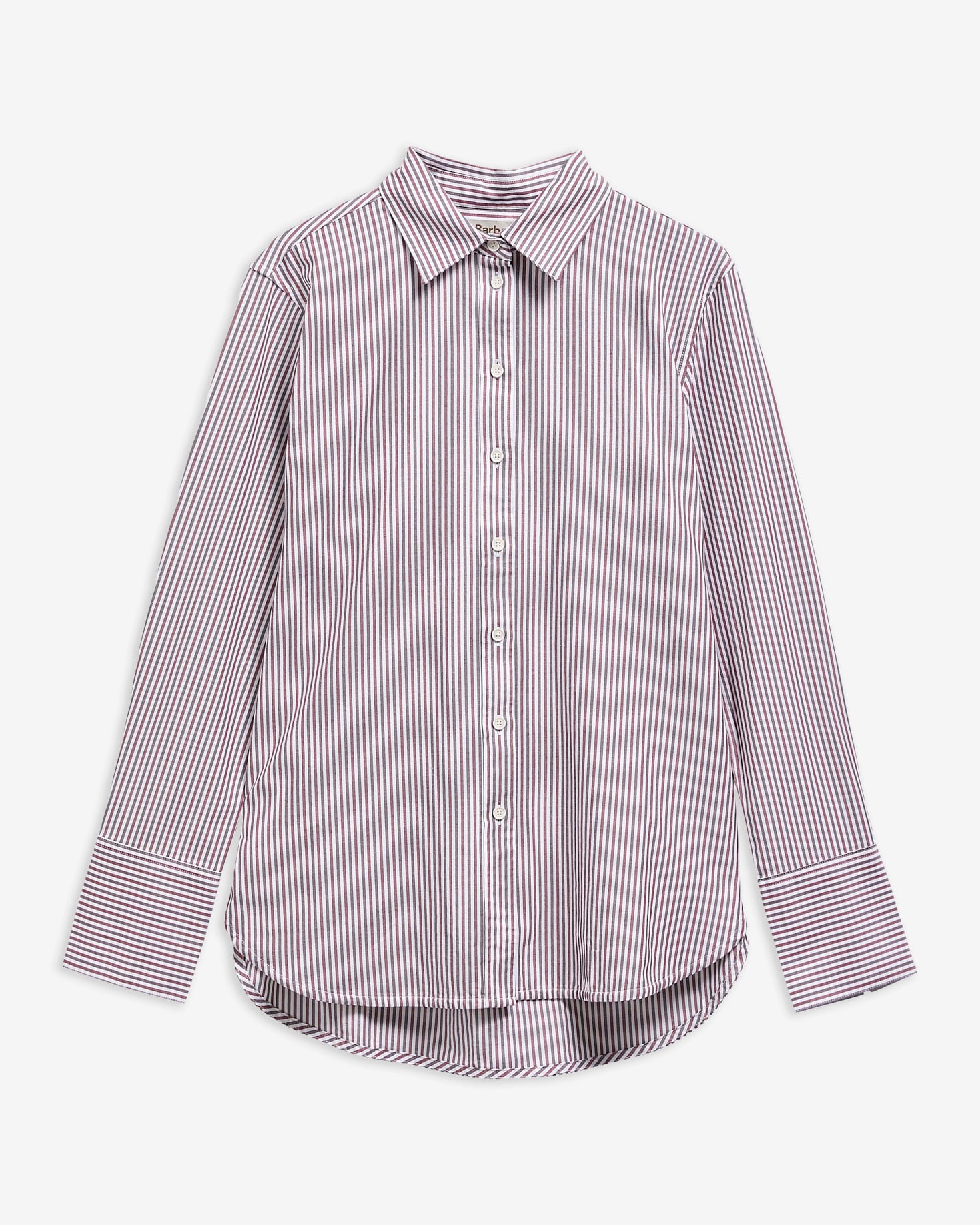 May Striped Relaxed Shirt Cranberry/Fig