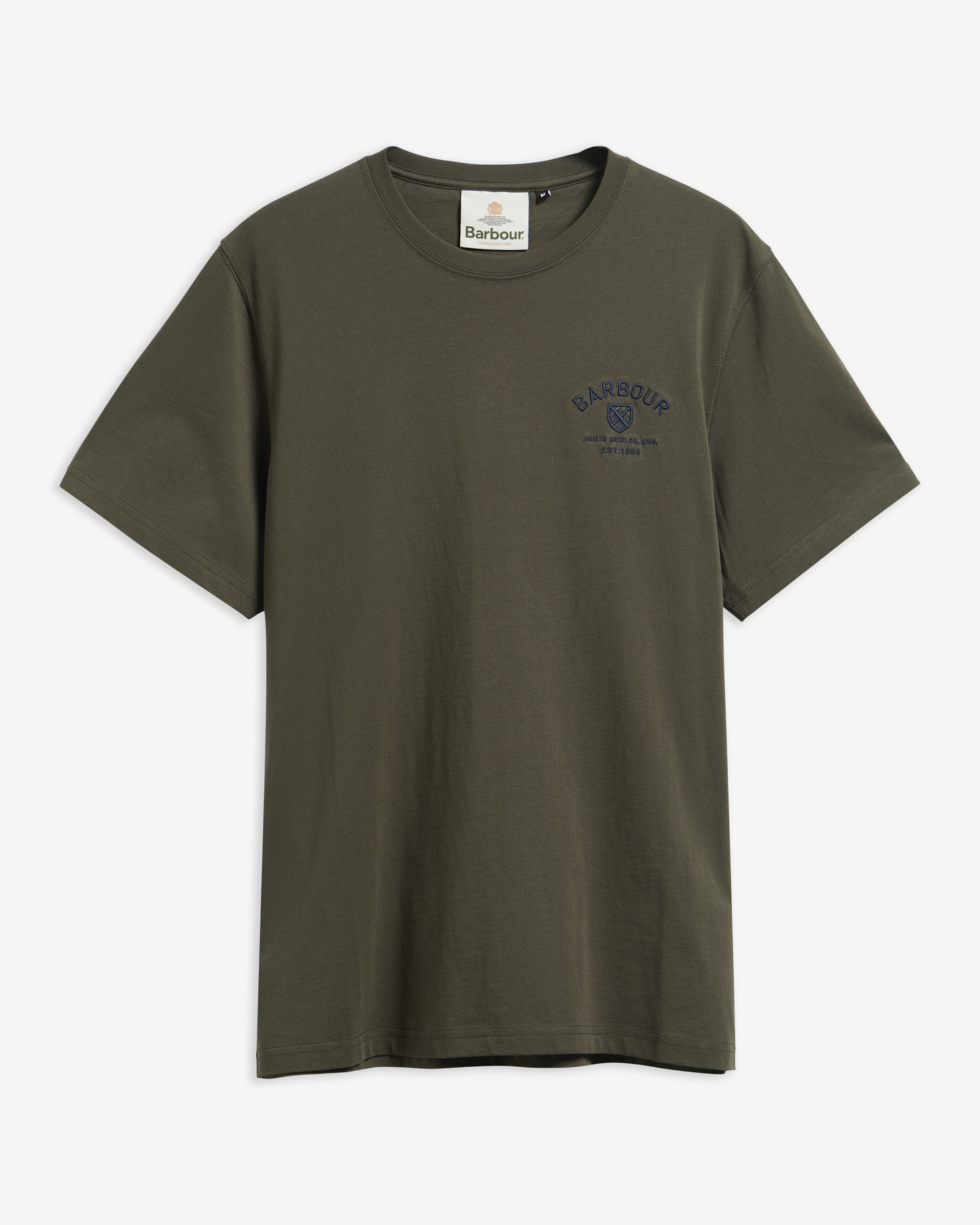 Barbour T-Shirt Tartan Crest Tailored Sage