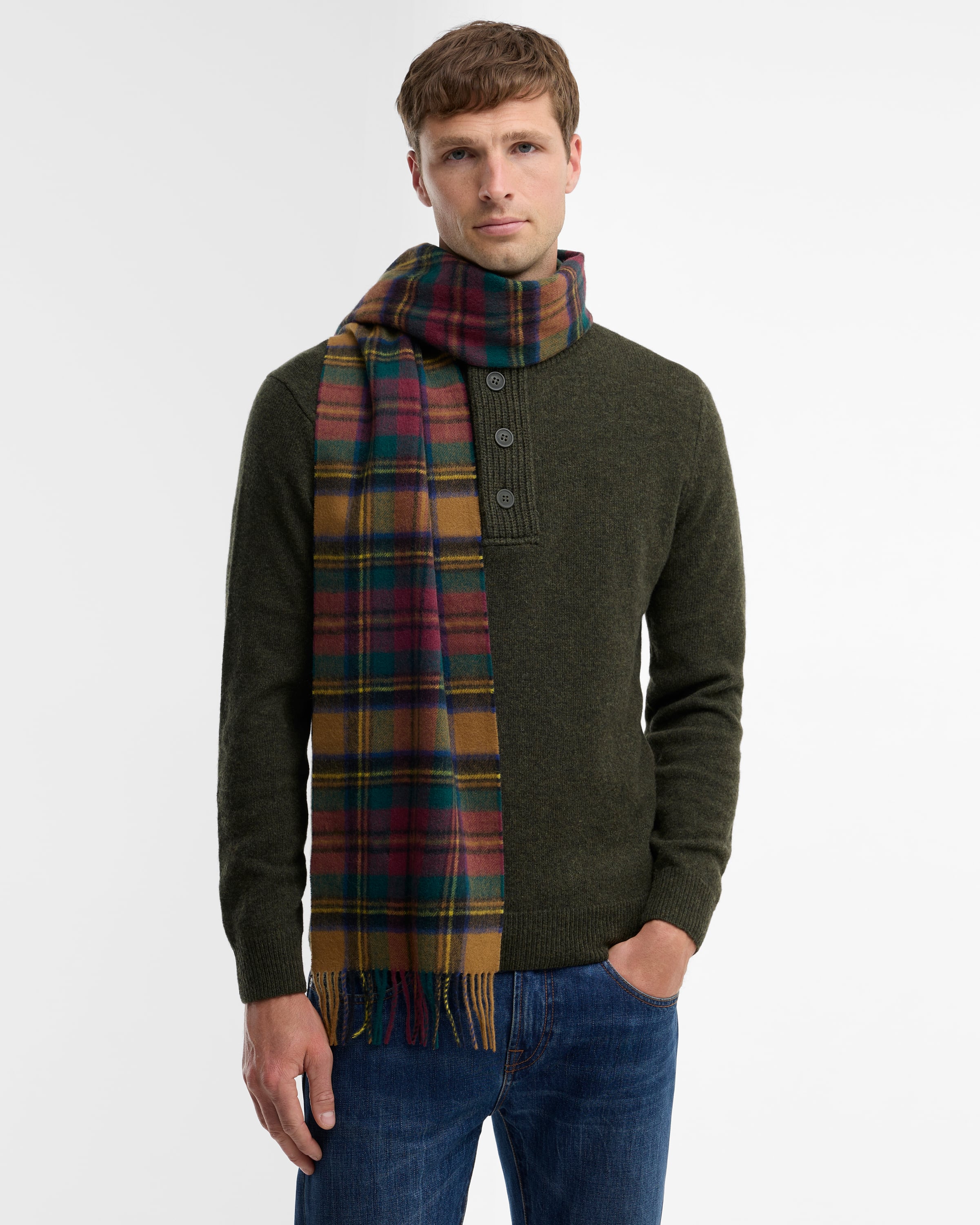 New Check Tartan Scarf Harvest Gold