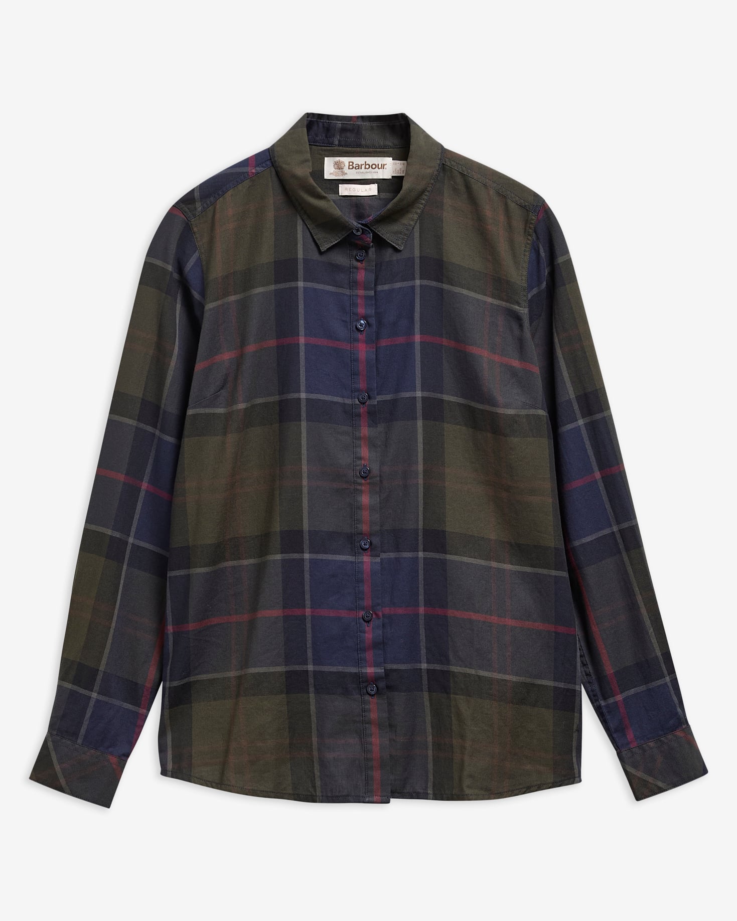 Bredon Regular Long-Sleeved Shirt Shadow Classic Tartan
