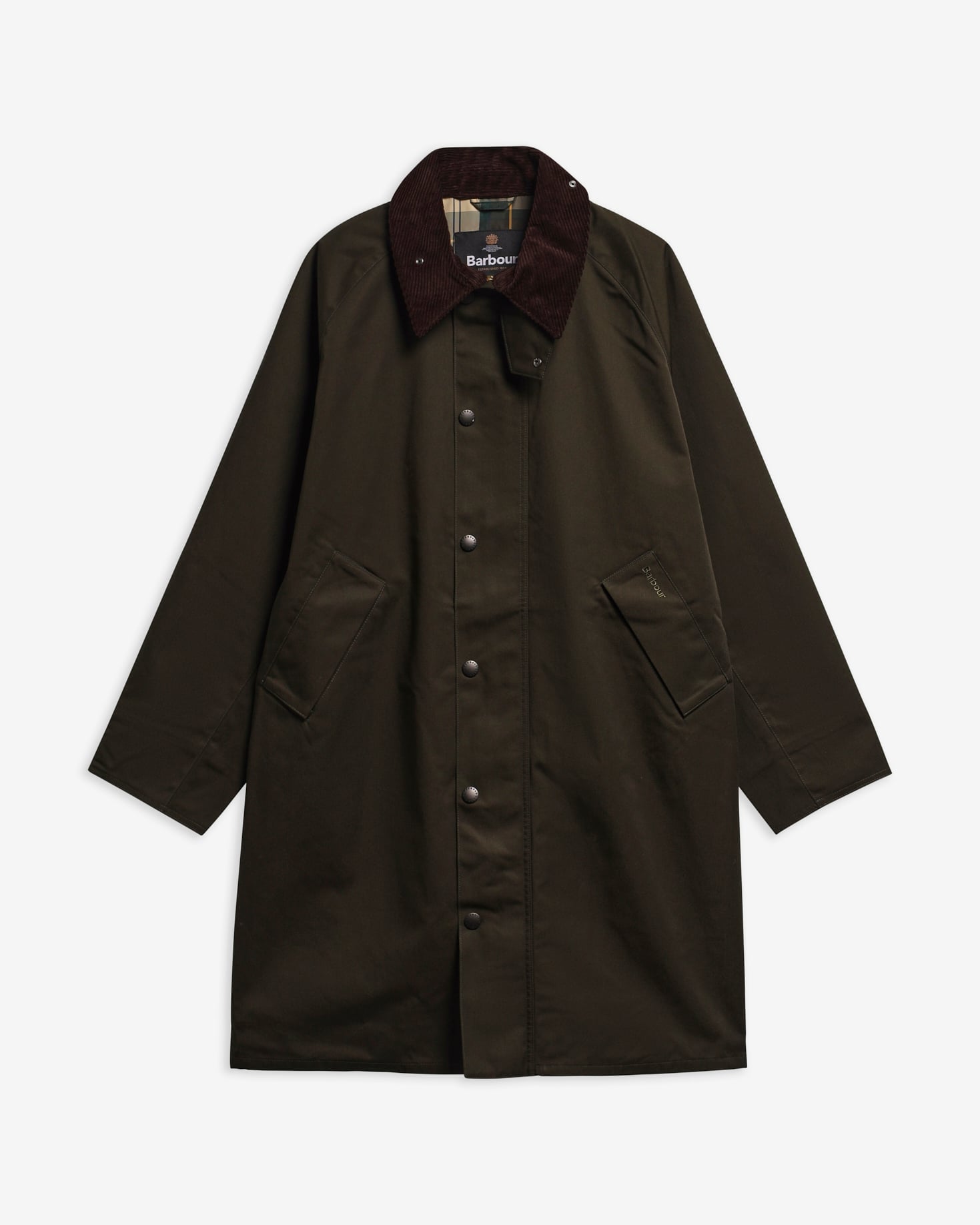 Barbour Wachsjacke Long Transport Sage