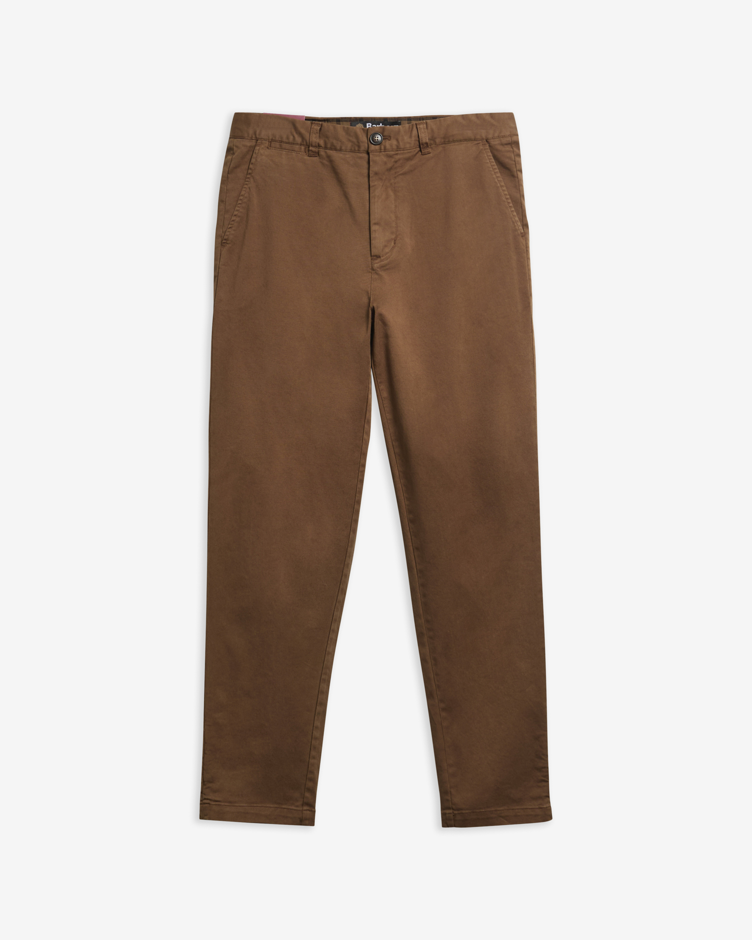 Washed Stretch Tailored Trousers Dark Sand