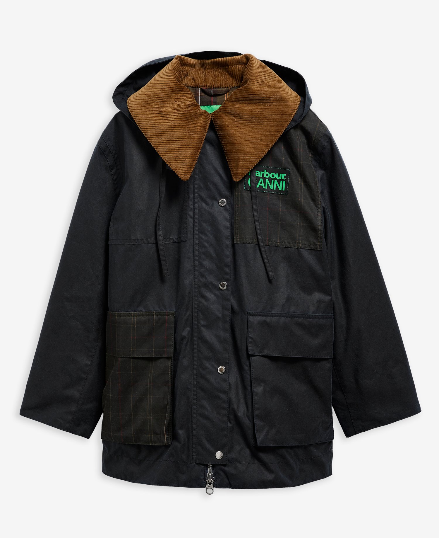 Barbour x GANNI Waxed Duffle Coat