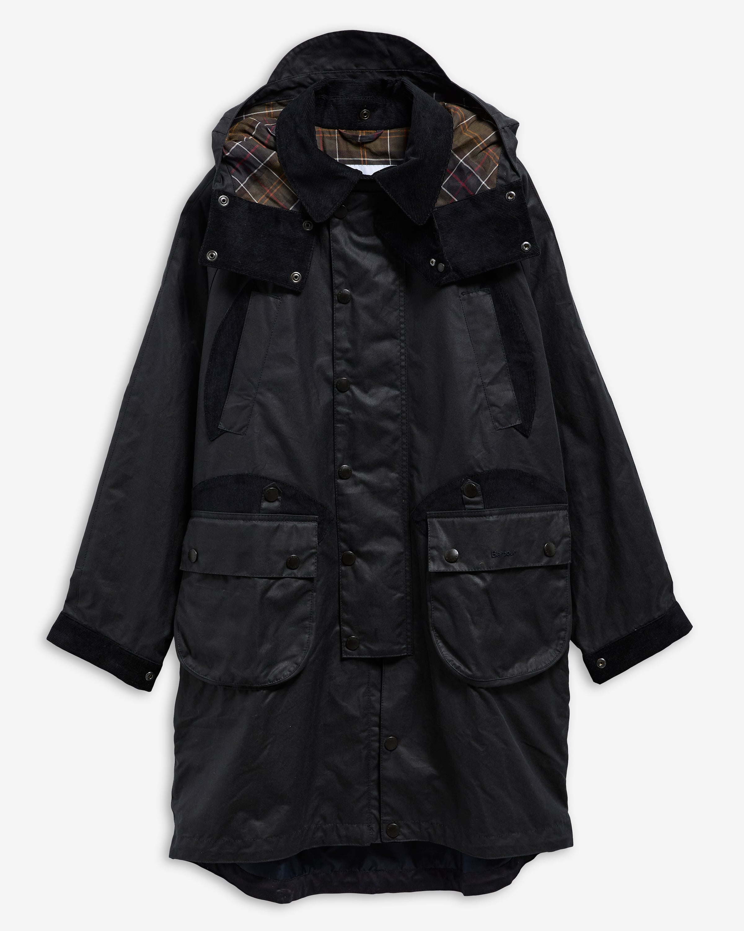 Giacca cerata lunga Barbour x Norbit Navy