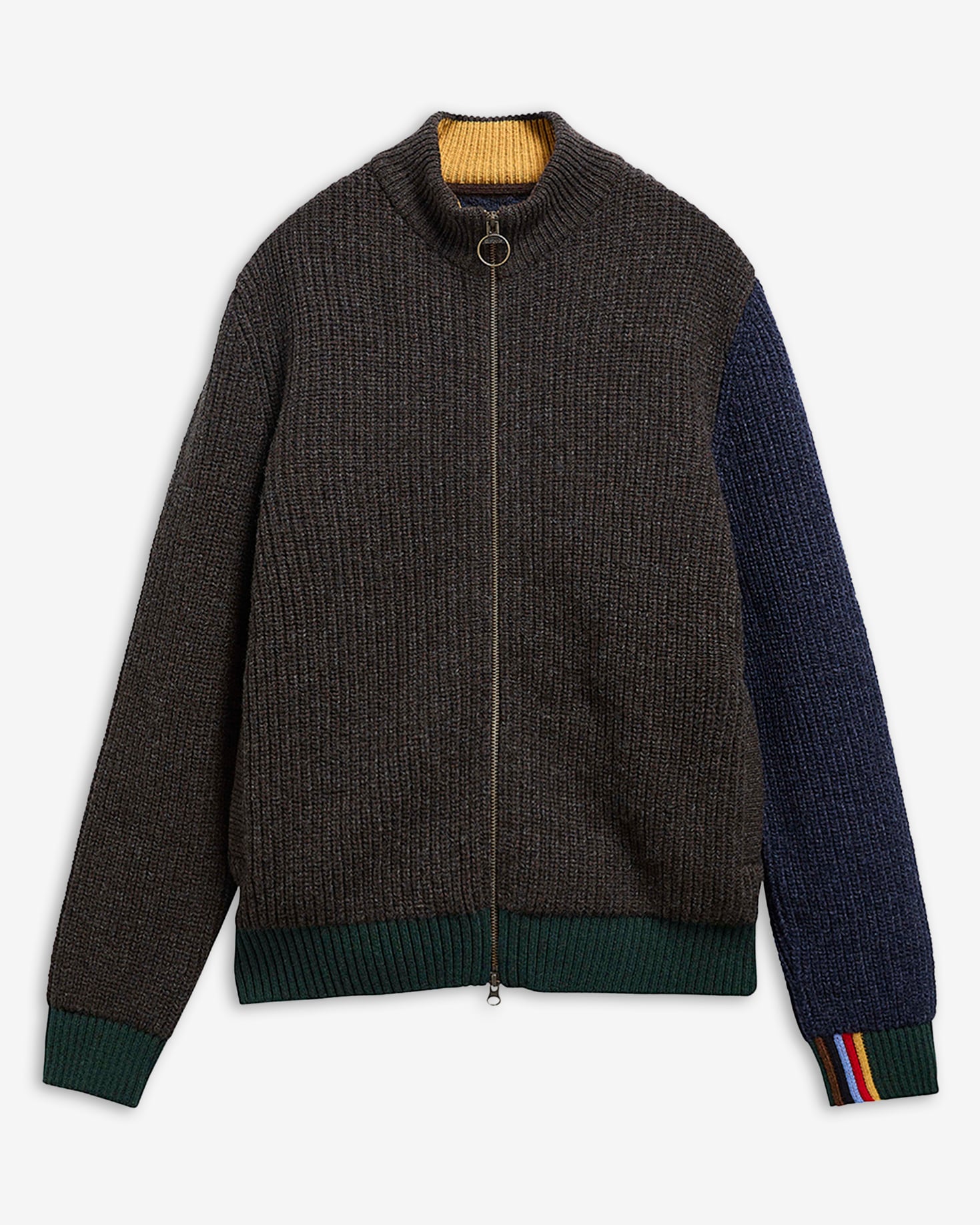 Paul Smith Loves Barbour Gamefair Wool Cardigan Russet
