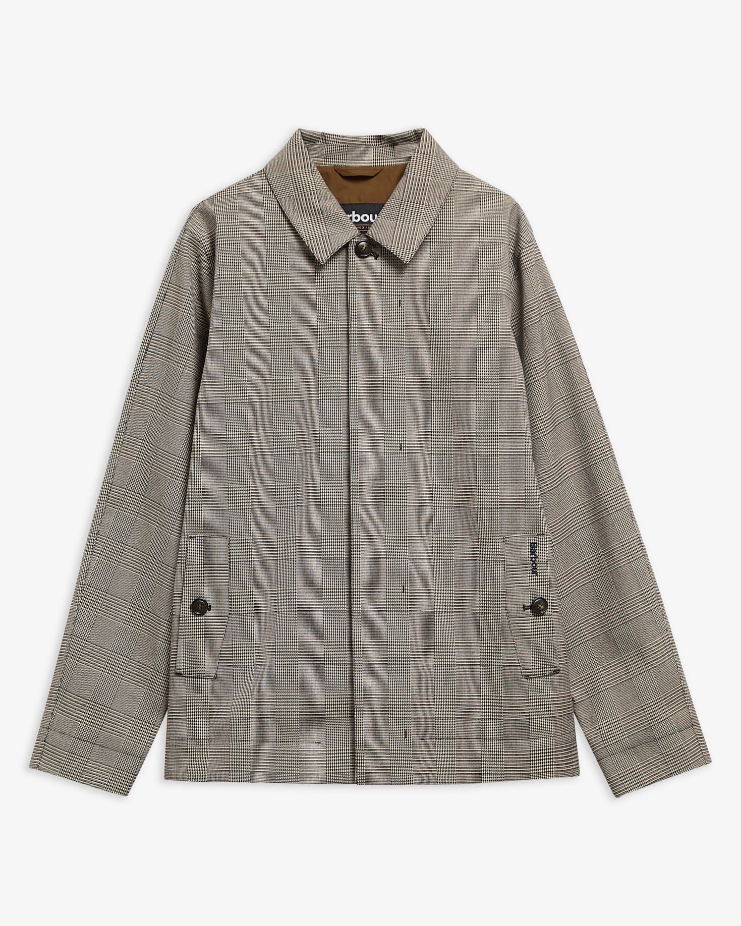 Modern Short Lorden Showerproof Mac Prince Of Wales Check