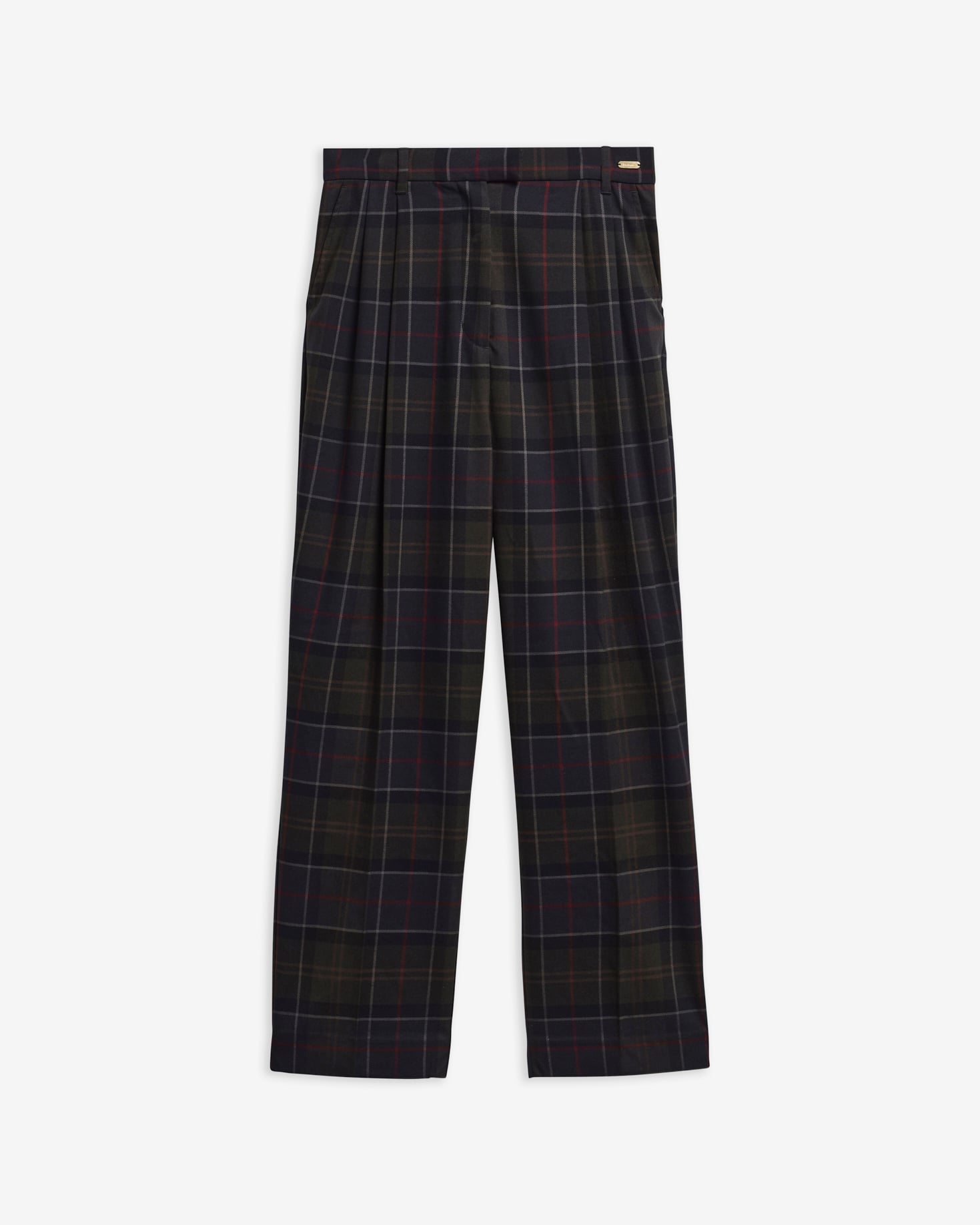 Barbour Hose Delilah Tartan Straight-Leg Shadow Classic Tartan