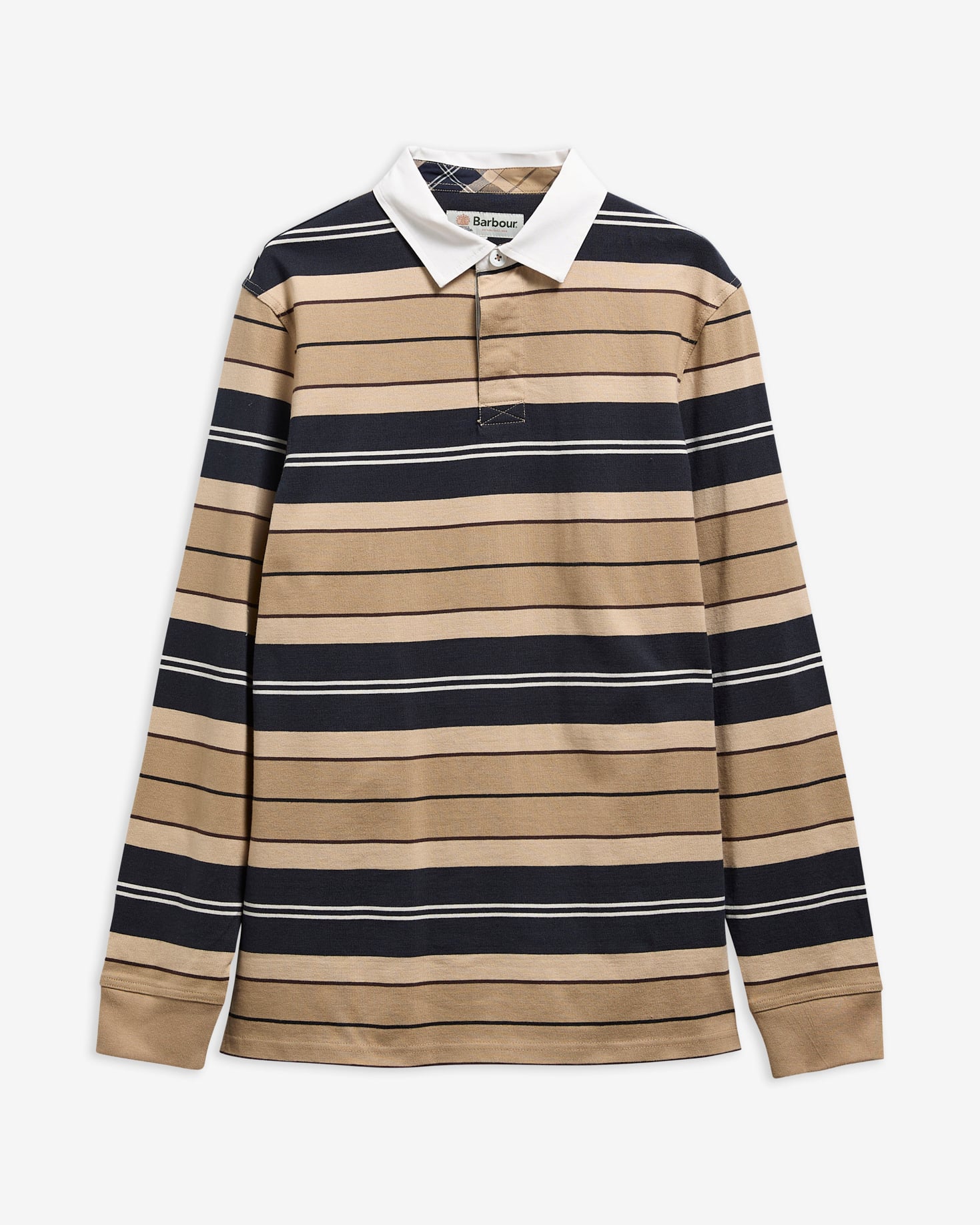 Barbour Rugby Shirt Frith Striped Stone