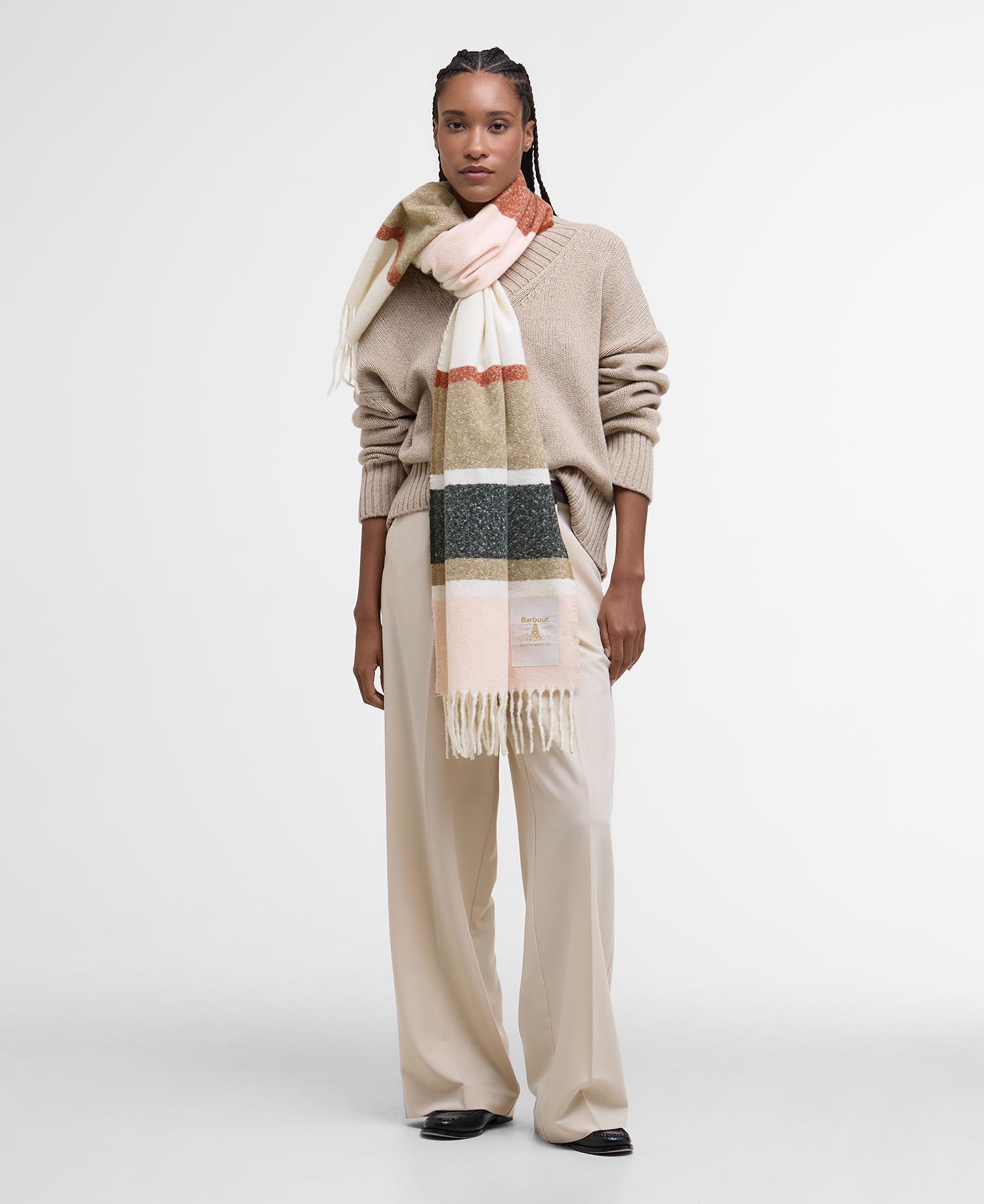 Sciarpa con motivo a righe Paige