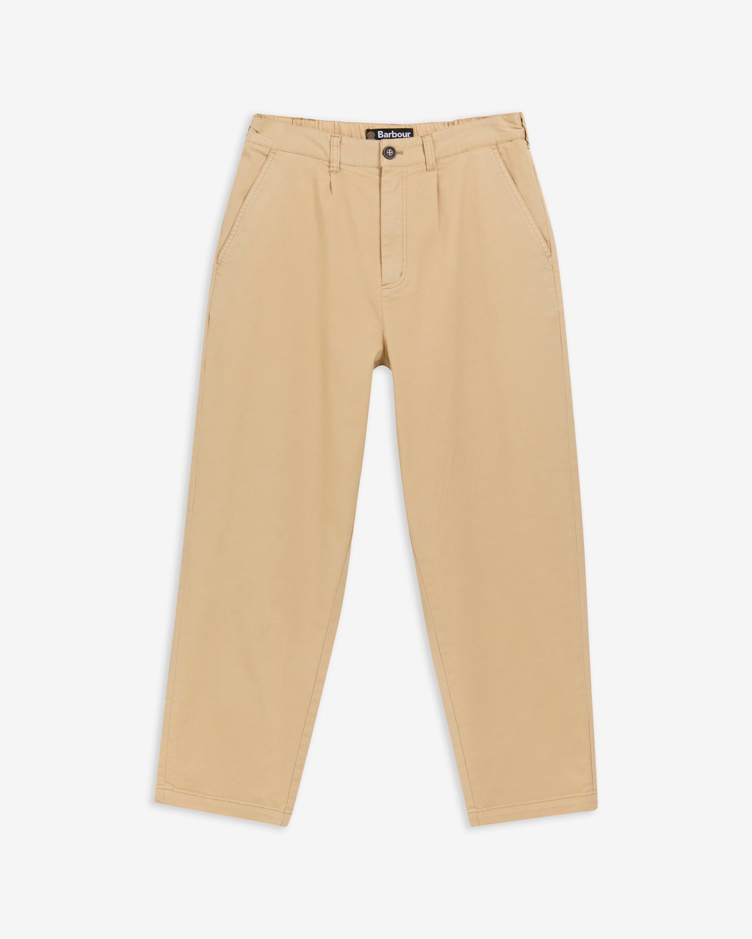 Washed Stretch Relaxed Trousers Light Stone