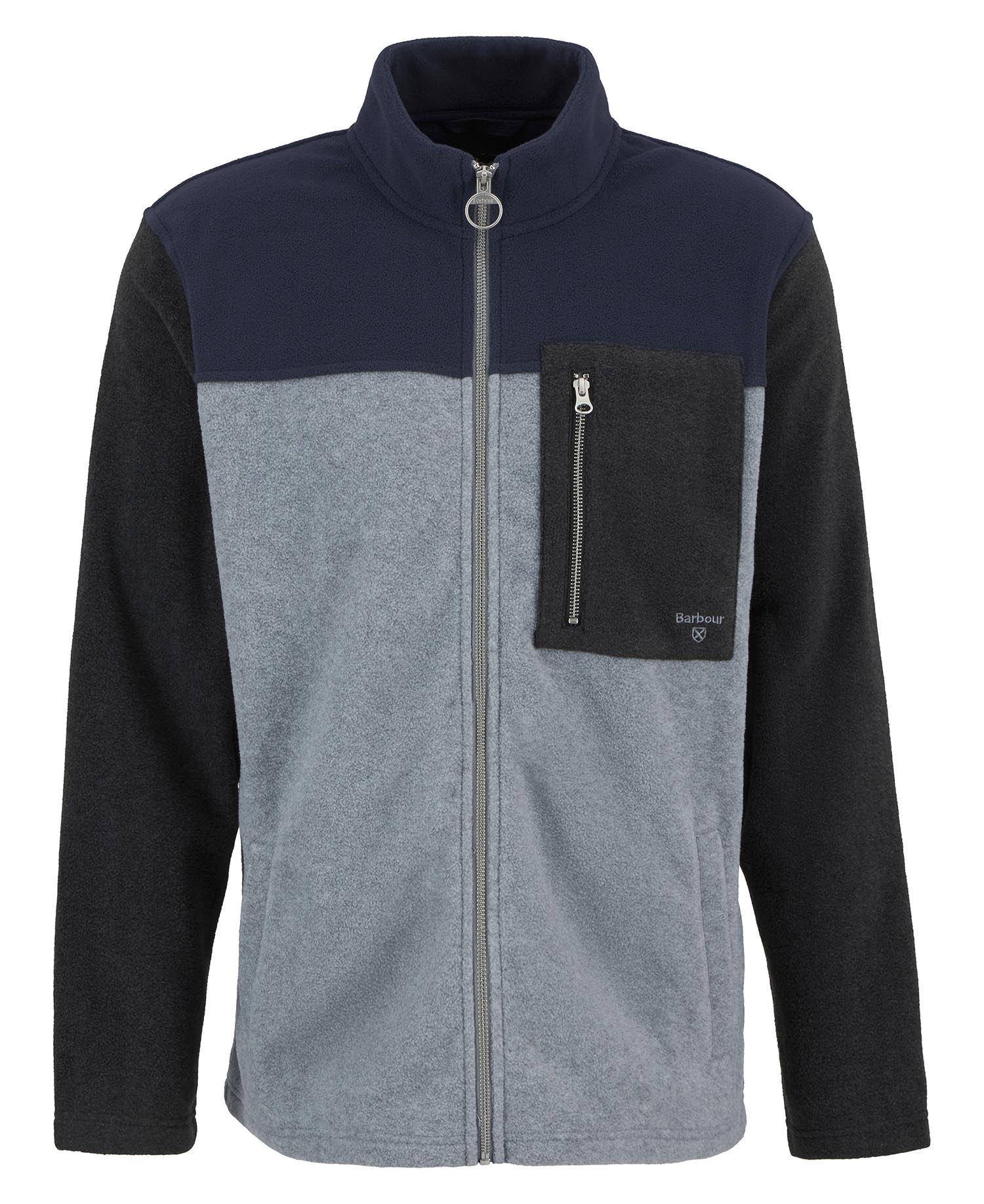 Giacca in pile color-block