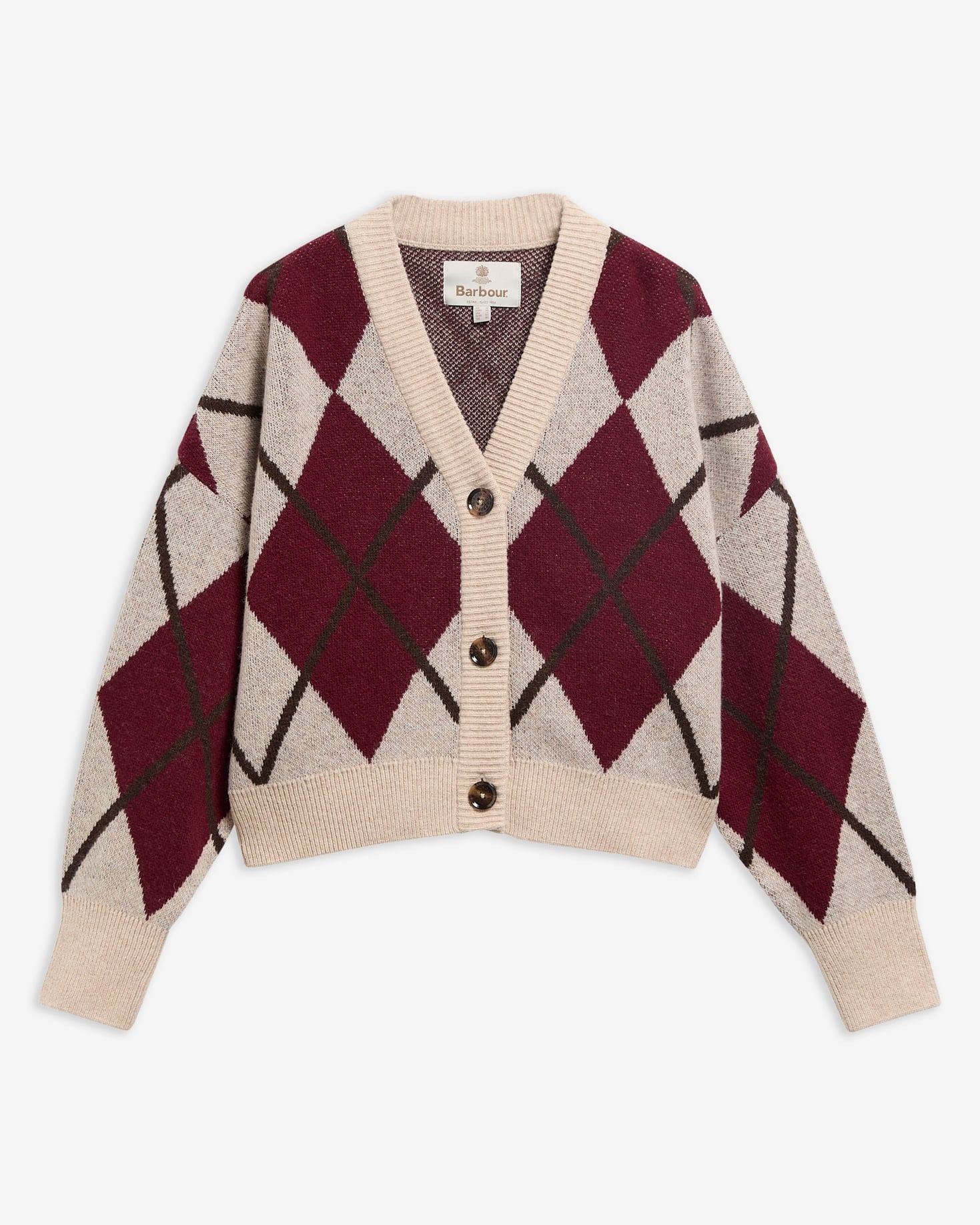 Harleigh Argyle Wool-Blend Cardigan Multi