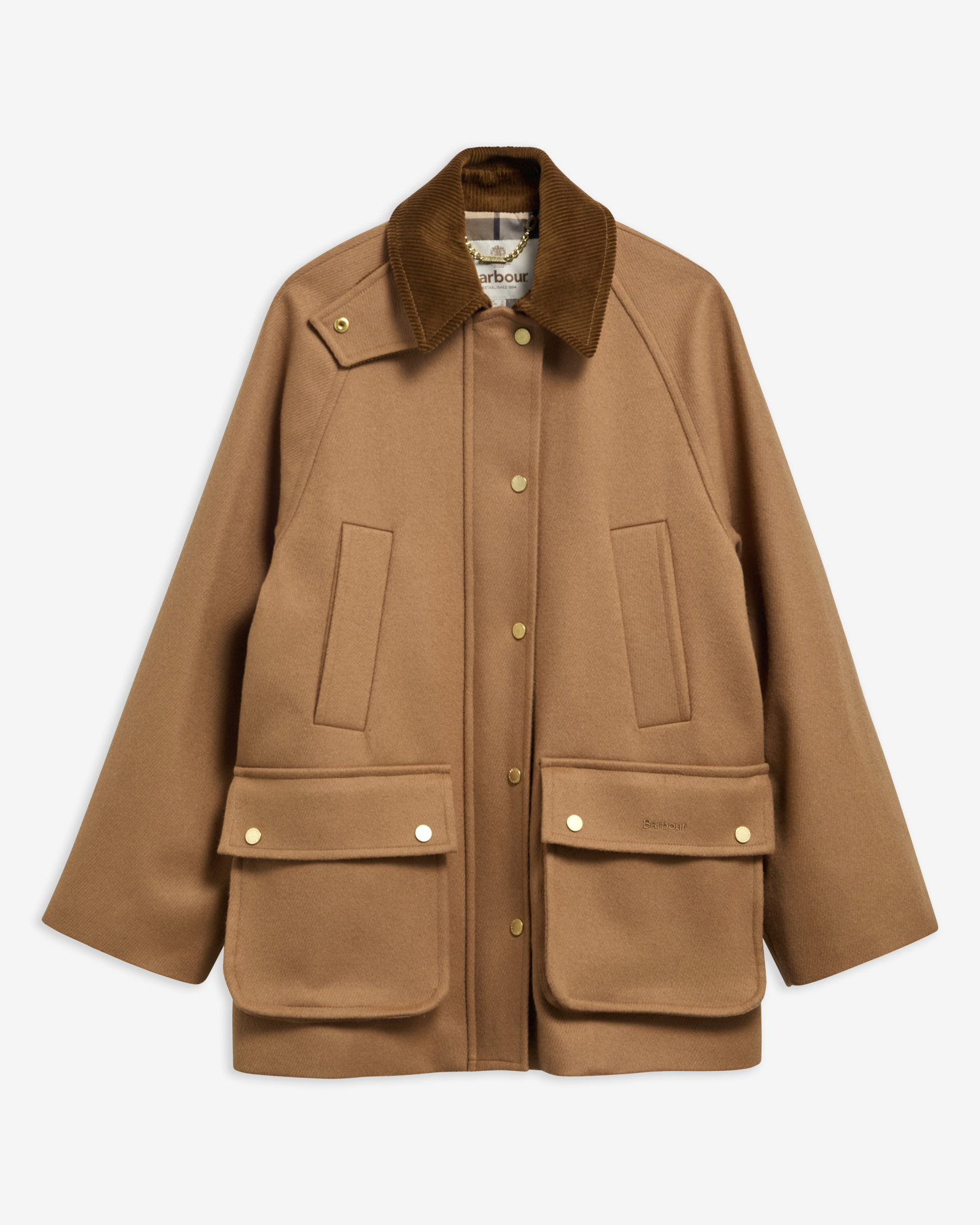 Barbour Wollmantel Damen Bedale Beige/Birchwood Dress