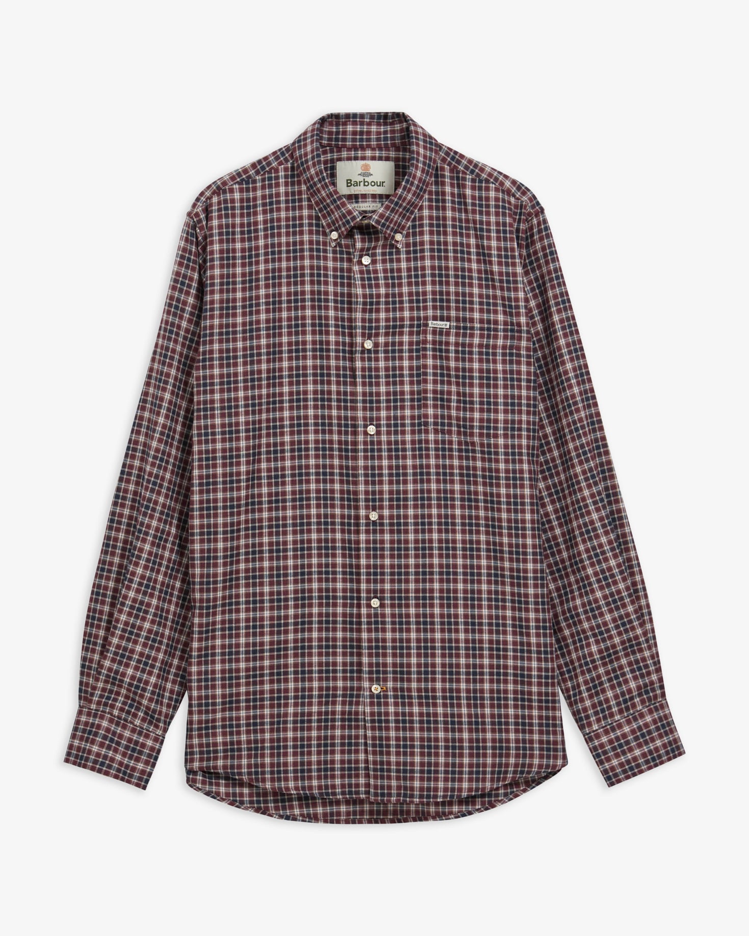 Dishford Thermo-Weave Regular Fit Long-Sleeved Shirt Dark Bordeaux