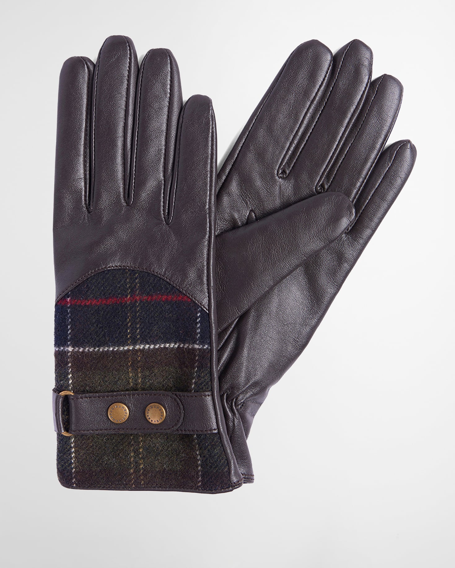 Dee Tartan Gloves Dark Brown