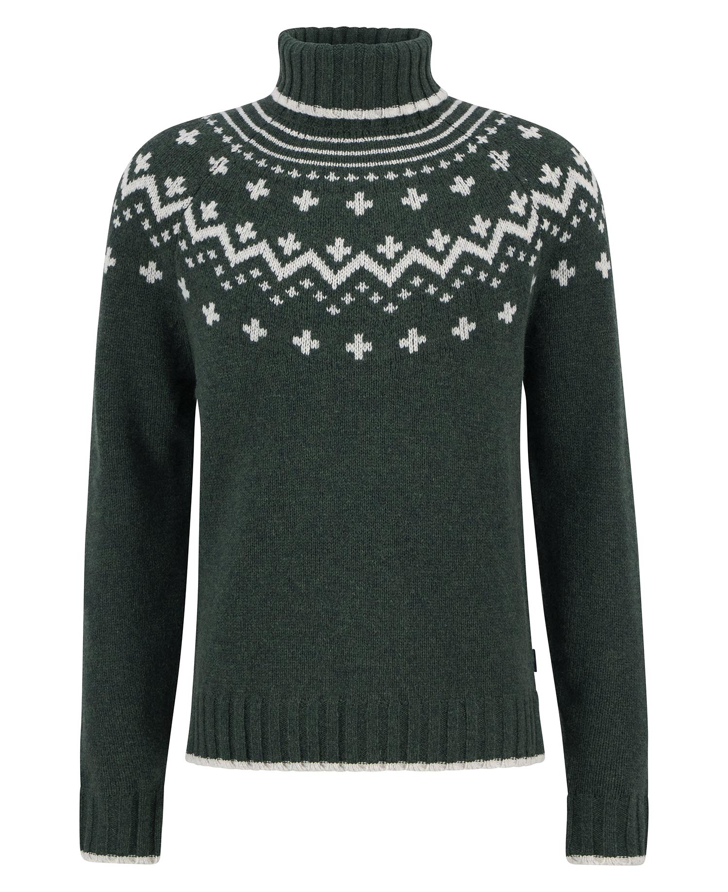 Maglione Hewton con collo alto con risvolto e motivo Fair Isle Maglione Hewton con collo alto con risvolto e motivo Fair Isle