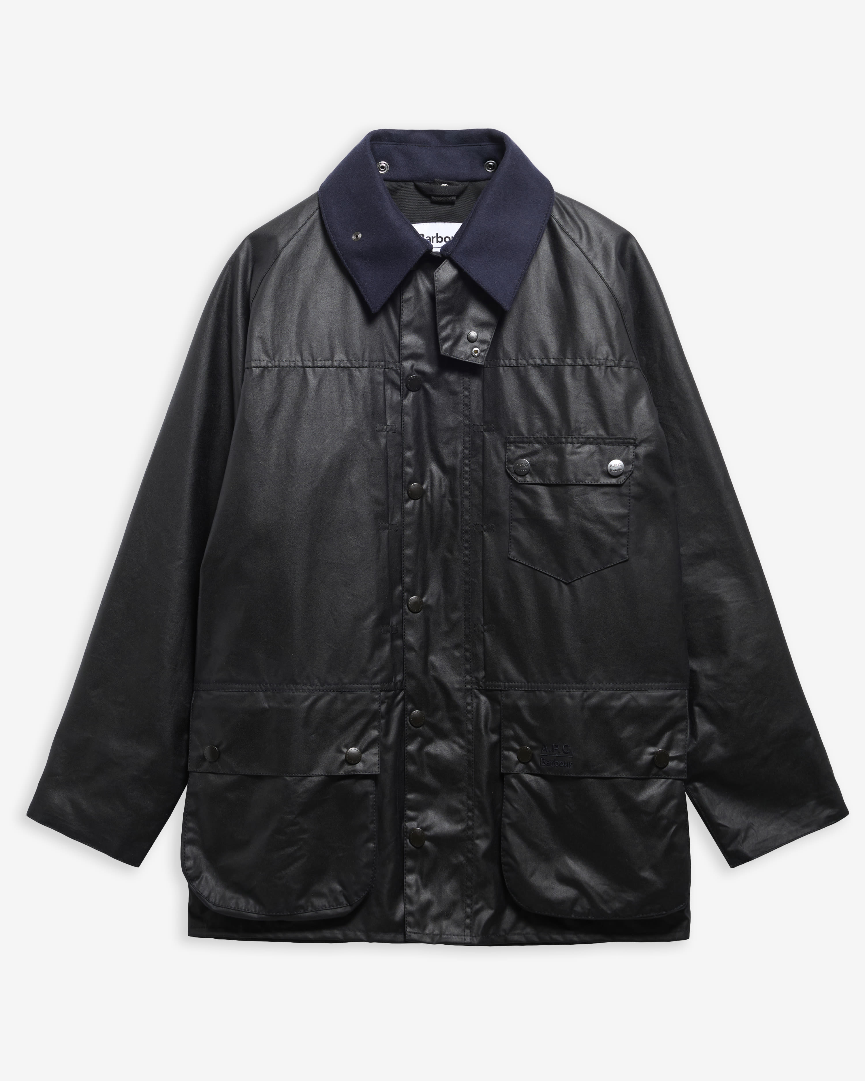 Barbour x A.P.C. Beaufort Waxed Jacket Dark Navy