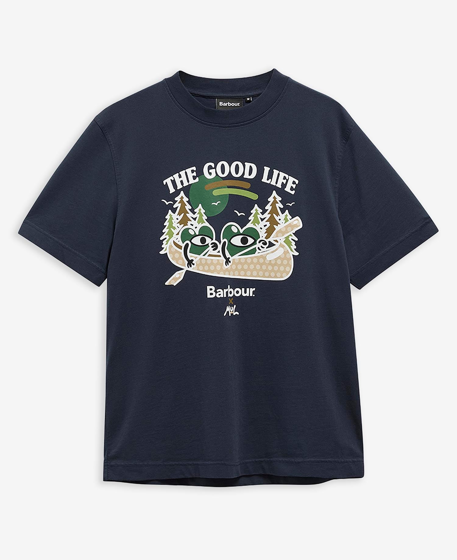 Barbour x Mul T-Shirt Good Life Relaxed Navy