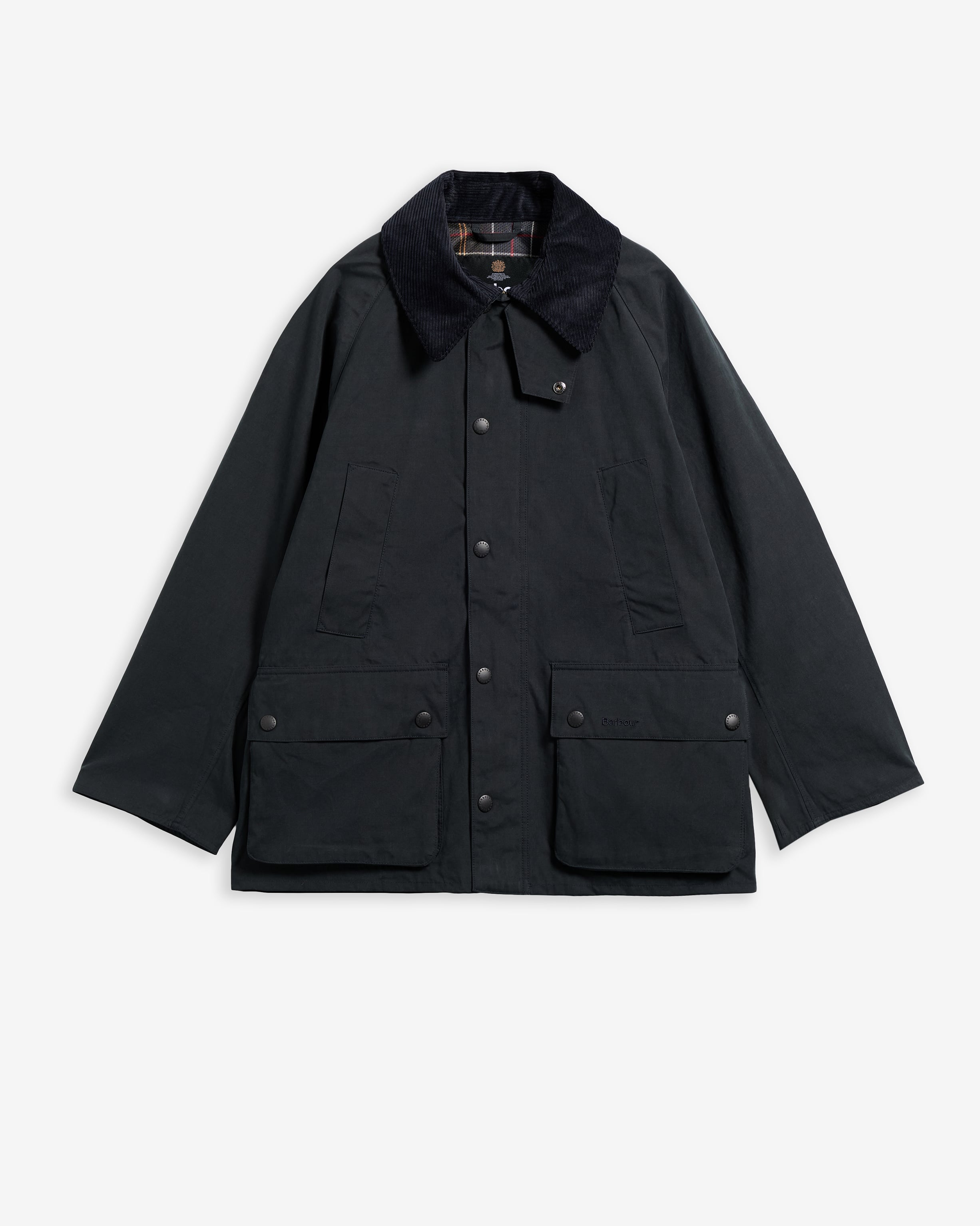 Peached Oversized Bedale Casual Jacket Classic Navy