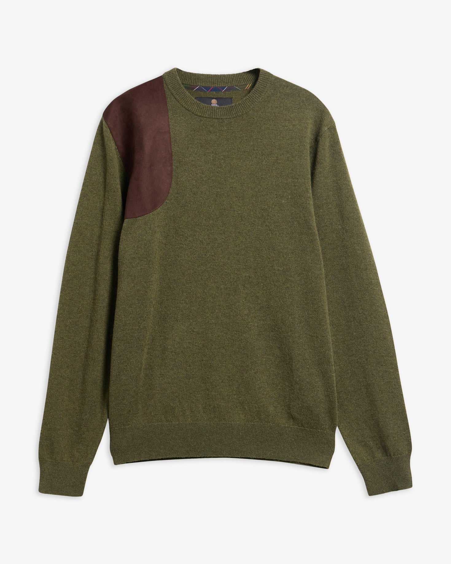 Barbour Pullover Whitworth Rundhalsausschnitt aus Woll-Kaschmir-Mix Sage