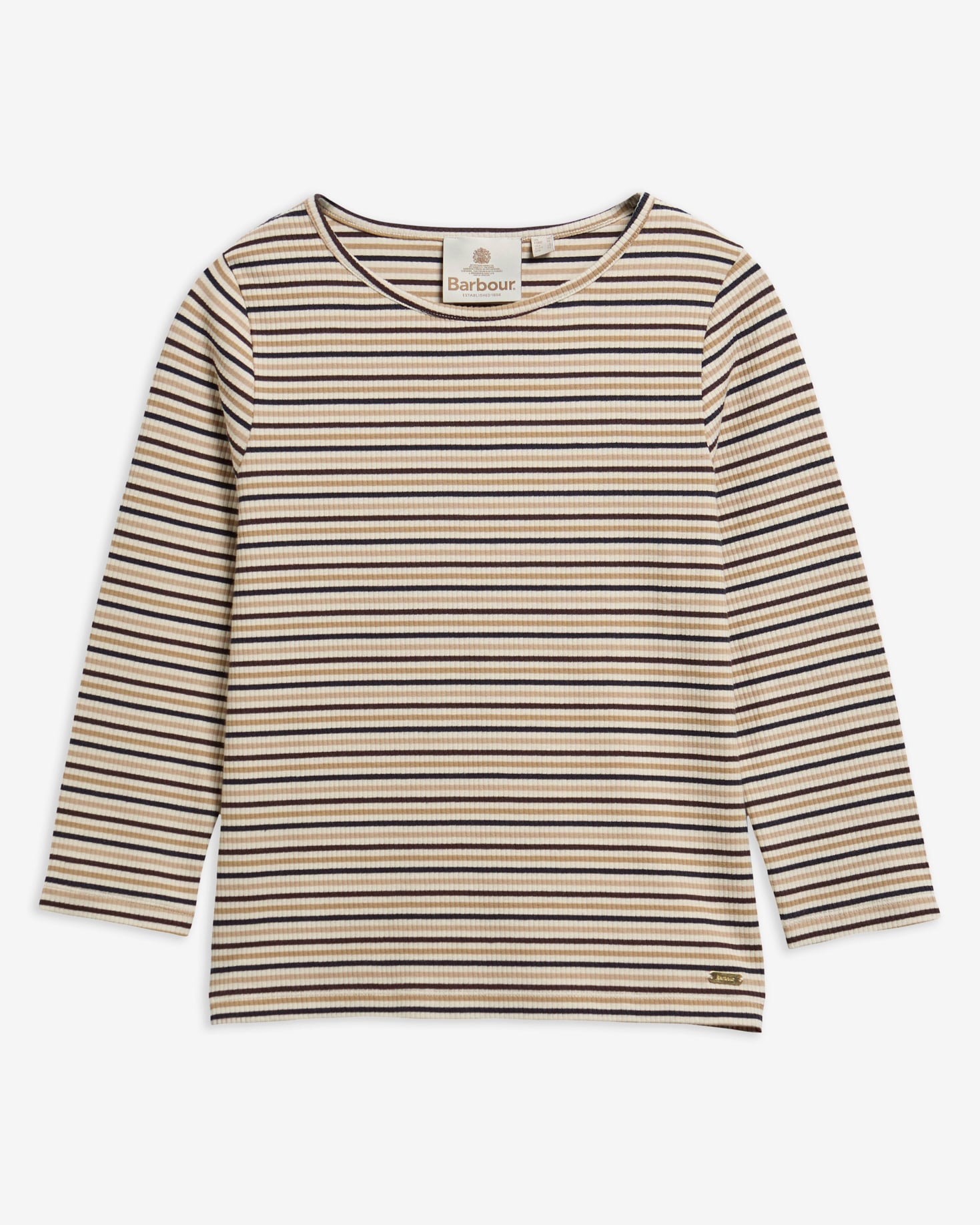 Barbour T-Shirt Wynn Striped Birchwood Stripe