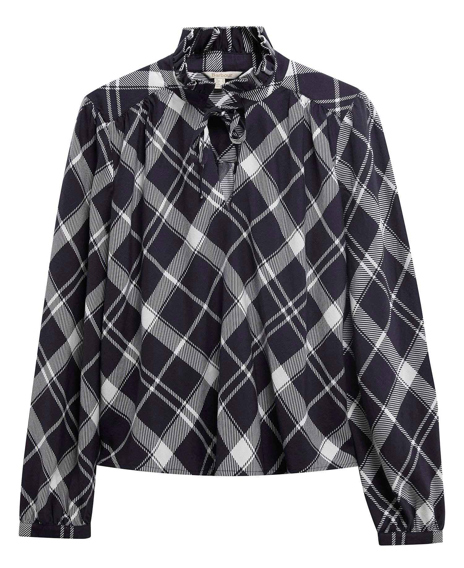 Baiton Tartan Blouse Dark Navy/White Check