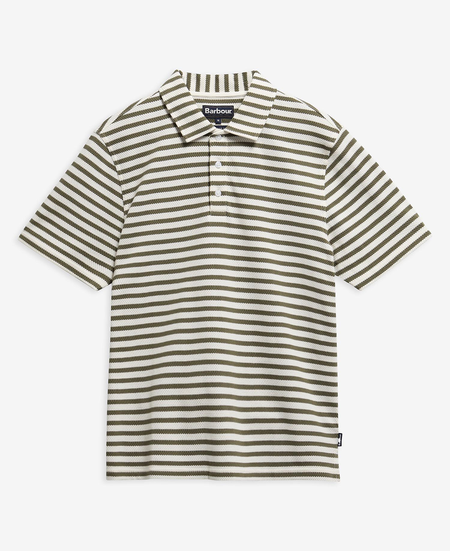 Farlam Striped Tailored Polo Shirt Whisper White