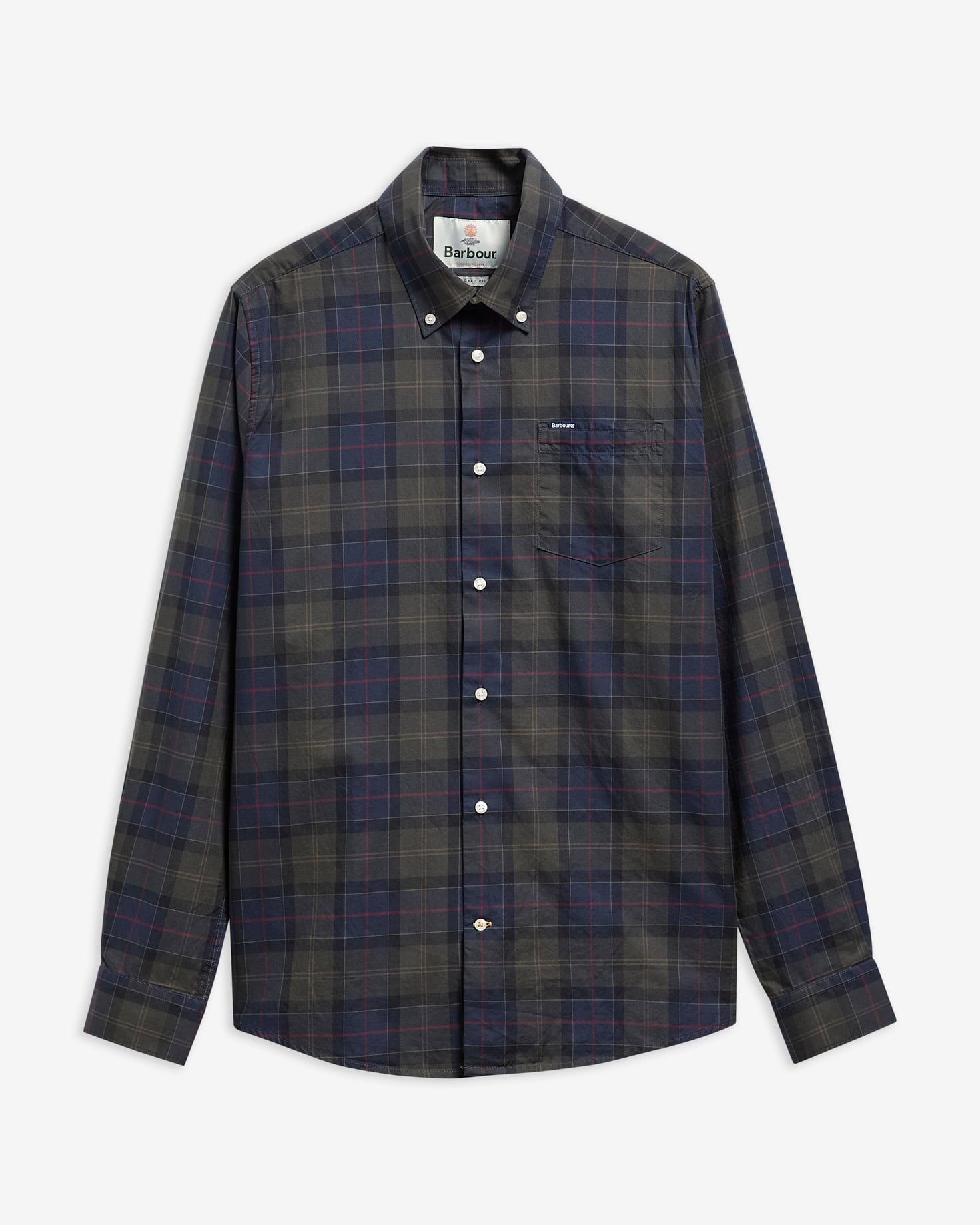 Wetheram Tailored Long-Sleeved Shirt Shadow Classic Tartan