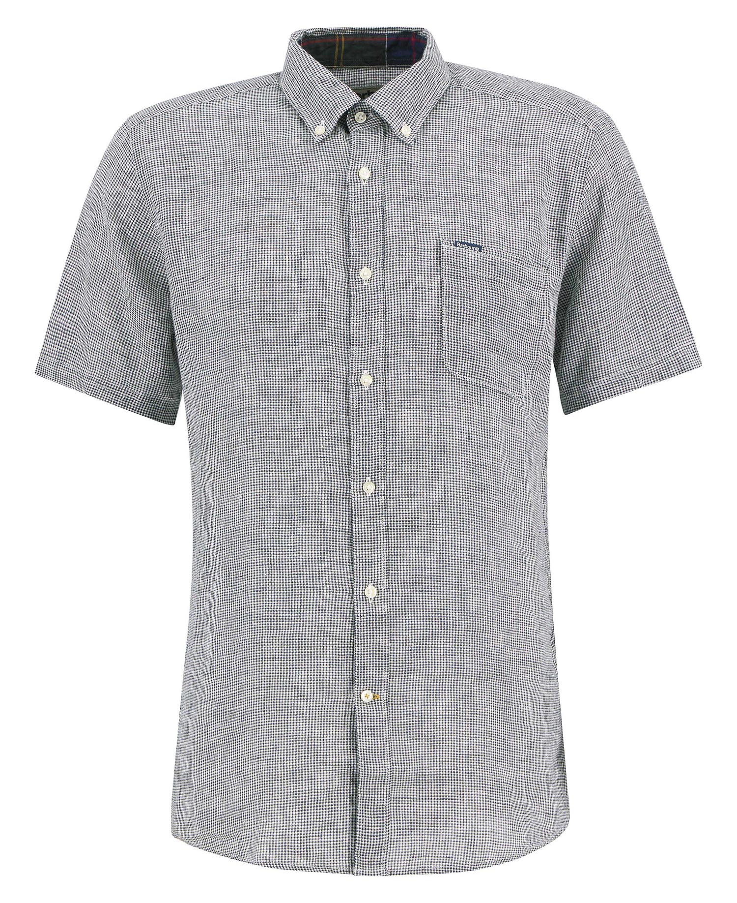 Camicia a maniche corte in lino leggermente aderente Linton