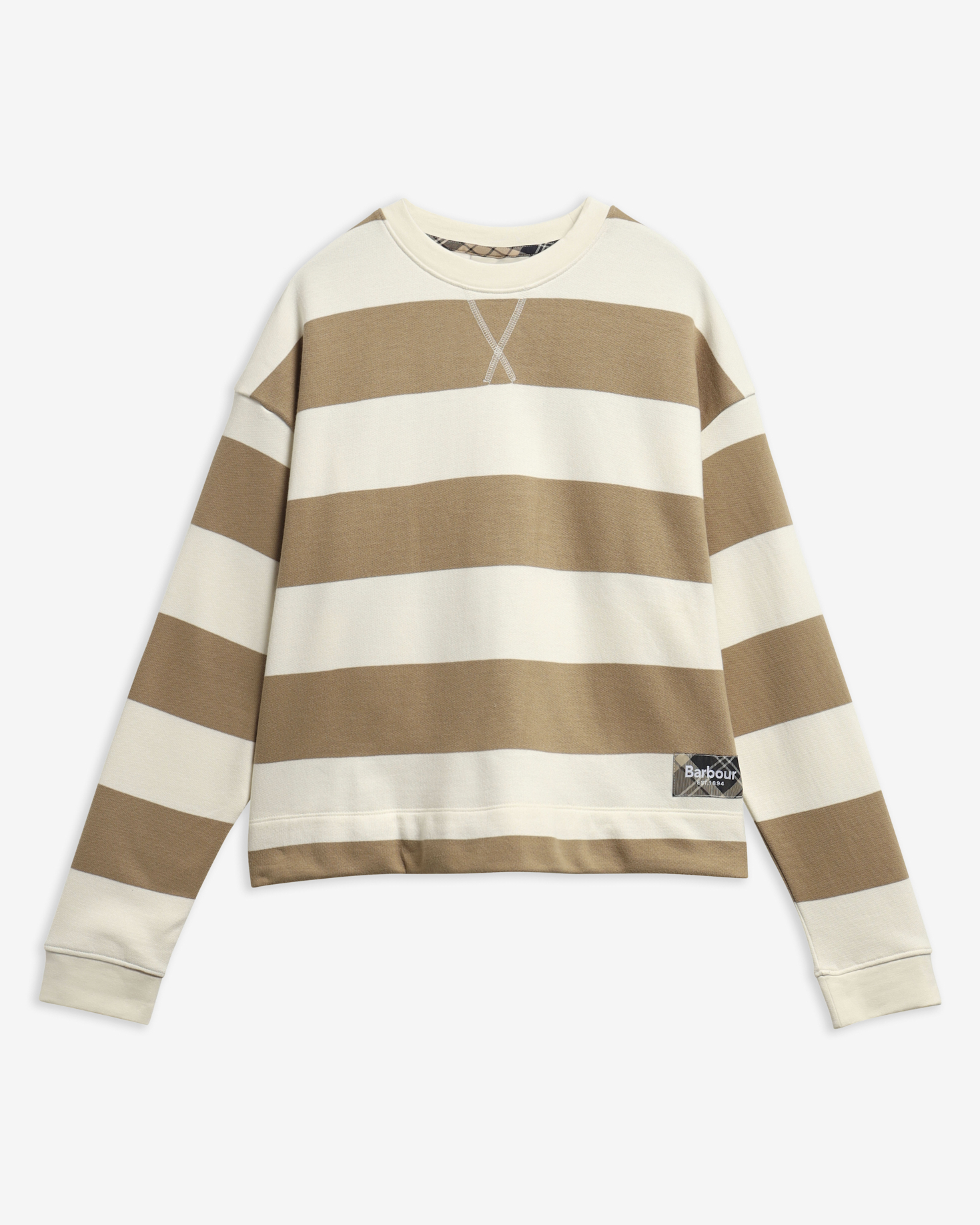 Eva Striped Sweatshirt Cloud/Warm Trench