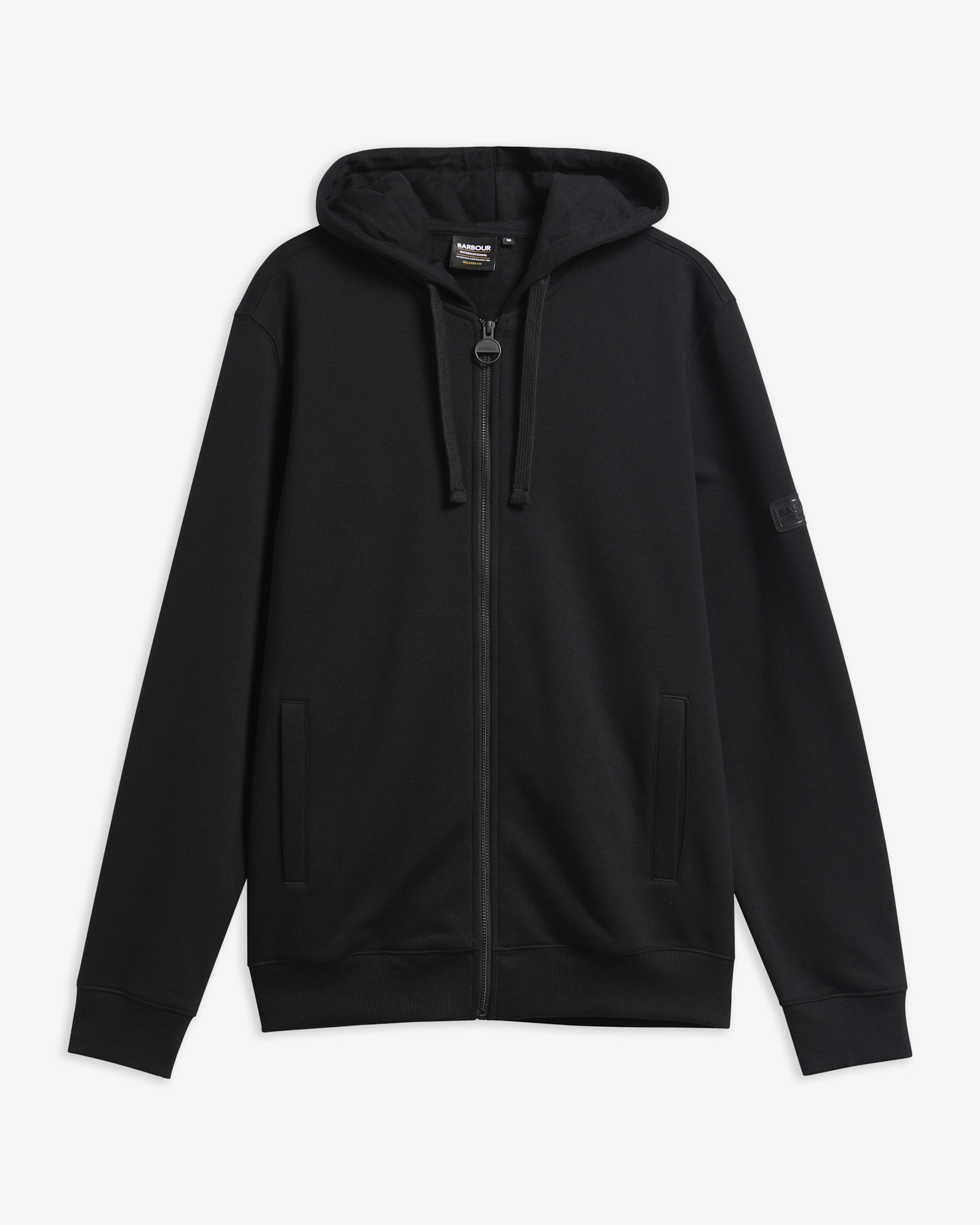 Map Zip-Up Hoodie Black / Pewter
