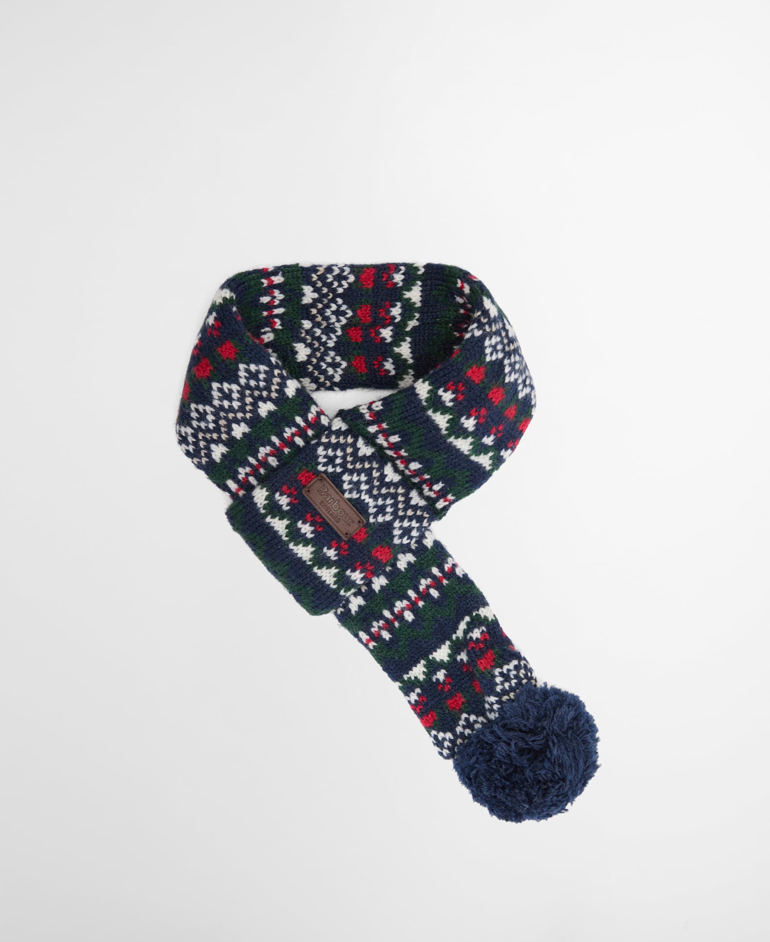 Marlow Fair Isle Dog Scarf Navy Festive