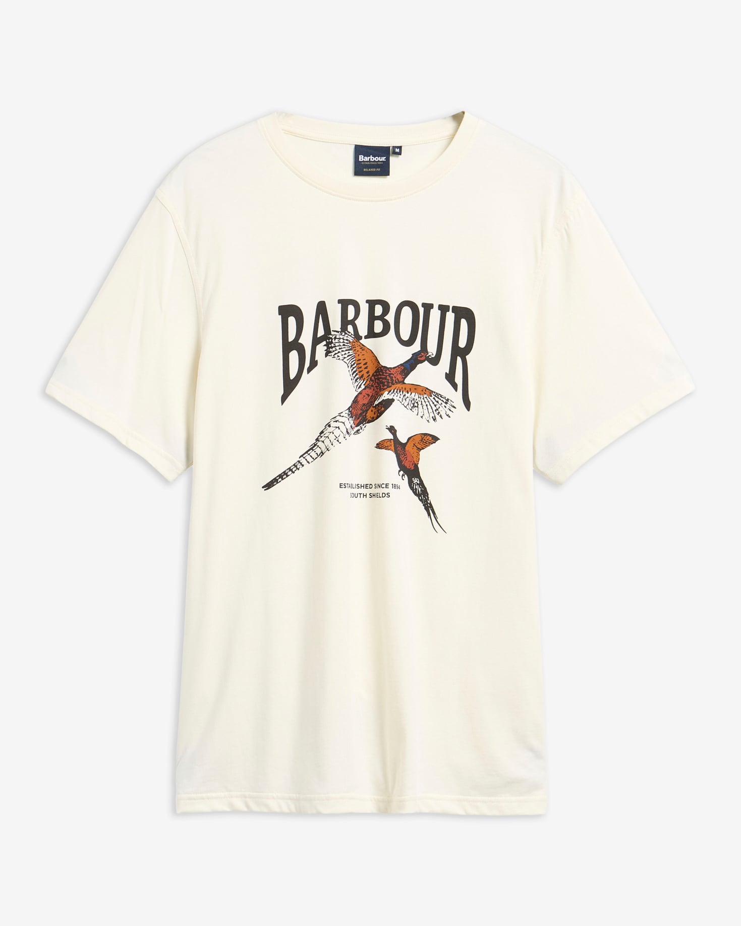 Barbour T-Shirt Pheasant Graphic Tailored Whisper White