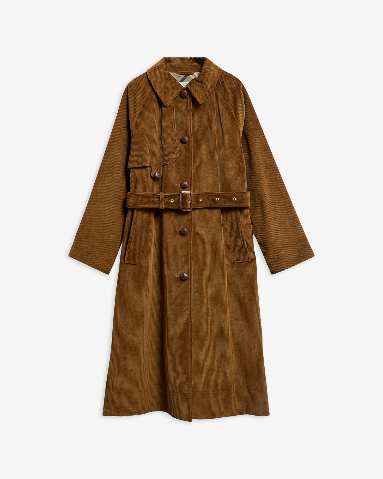 Antonella Cord Trench Coat Tan/Birchwood Dress